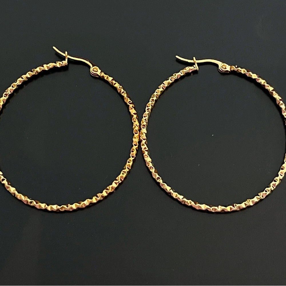 Elegant Vermeil Gold Hoop Earrings